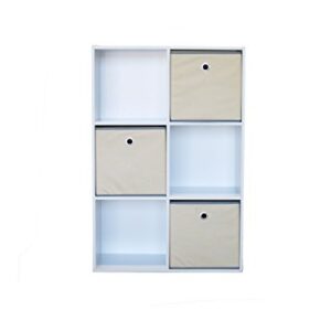 Proman Products 6 Cube Storage Organizer Bookcase, 36" H x 24" W x 12" D, White