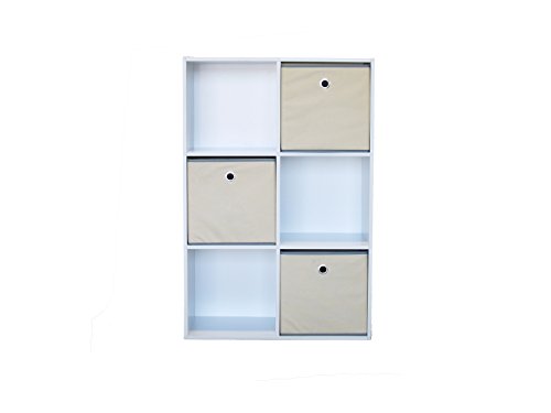 Proman Products 6 Cube Storage Organizer Bookcase, 36" H x 24" W x 12" D, White