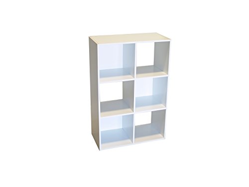 Proman Products 6 Cube Storage Organizer Bookcase, 36" H x 24" W x 12" D, White