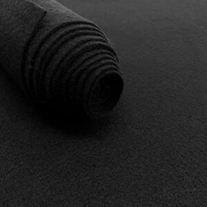 acrylic felt fabric pre cuts, half yard, 72 by 18 inches in length by ice fabrics - black