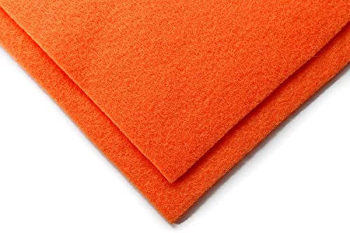 Acrylic Felt Fabric Pre Cuts, 2 Yards, 72 by 72 inches in Length by Ice Fabrics - Orange