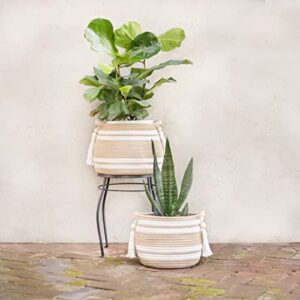 Woven Plant Basket for Plants Indoor (Set of 2) | Boho Basket Planters for Indoor Plants | Plant Baskets for Plants | Plant Baskets Indoor | Basket Planter | Woven Basket for Plant