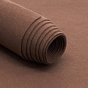 acrylic felt fabric pre cuts, half yard, 72 by 18 inches in length by ice fabrics - brown