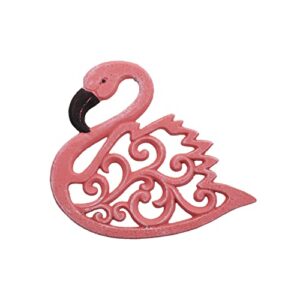 cast iron pink flamingo trivets for hot dishes