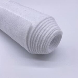 acrylic felt fabric pre cuts, 1 yard, 72 by 36 inches in length by ice fabrics - white