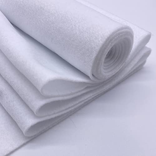 Acrylic Felt Fabric Pre Cuts, 1 Yard, 72 by 36 inches in Length by Ice Fabrics - White