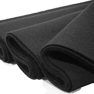 Acrylic Felt Fabric 72" Wide by 36" Long | Craft Felt for DIY Projects, Costumes, Decoration, Holidays | IceFabrics | 1 Yard - Black