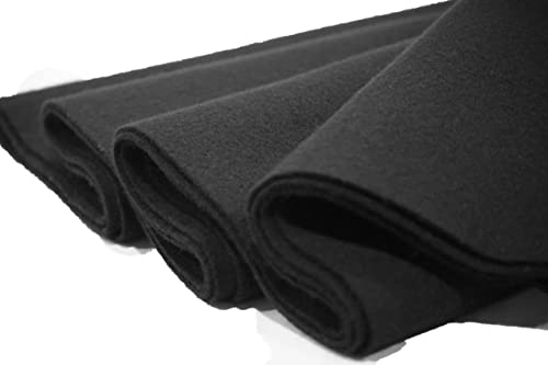 Acrylic Felt Fabric 72" Wide by 36" Long | Craft Felt for DIY Projects, Costumes, Decoration, Holidays | IceFabrics | 1 Yard - Black