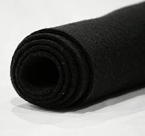 Acrylic Felt Fabric 72" Wide by 36" Long | Craft Felt for DIY Projects, Costumes, Decoration, Holidays | IceFabrics | 1 Yard - Black