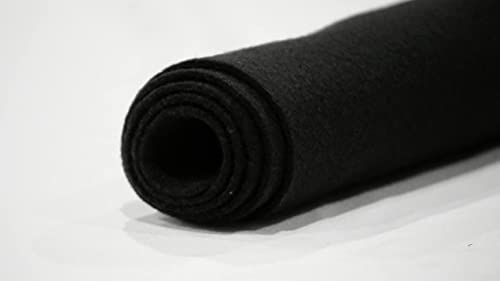 Acrylic Felt Fabric 72" Wide by 36" Long | Craft Felt for DIY Projects, Costumes, Decoration, Holidays | IceFabrics | 1 Yard - Black