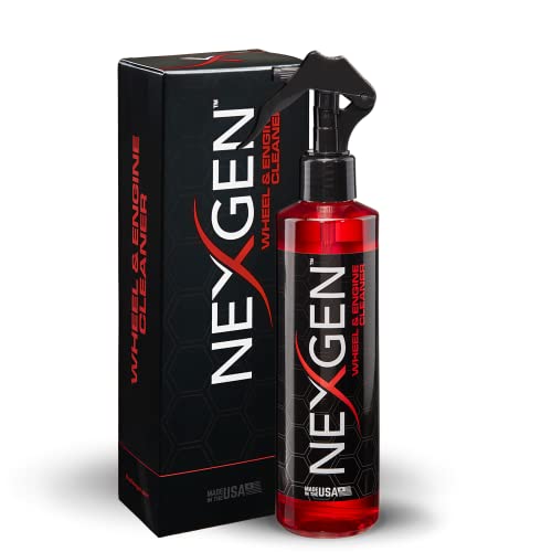 Nexgen Wheel and Engine Cleaner — Wheel and Tire Cleaner, Rim Cleaner, Wheel Cleaner Spray — Remove Brake Dust and Road Grime from Wheels and Engine — 8 oz Bottle