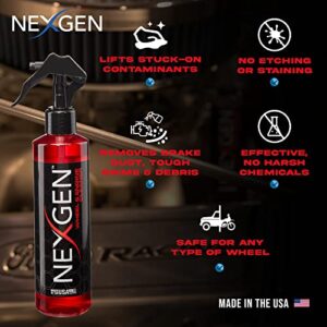 Nexgen Wheel and Engine Cleaner — Wheel and Tire Cleaner, Rim Cleaner, Wheel Cleaner Spray — Remove Brake Dust and Road Grime from Wheels and Engine — 8 oz Bottle