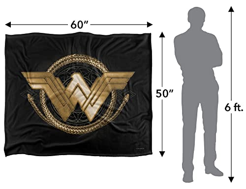 Wonder Woman Lasso Logo Silky Touch Super Soft Throw Blanket 50" x 60"