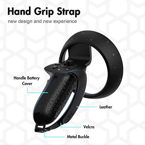 AMVR Touch Controller Grip Anti-Throw Strap Accessories for HP Reverb G2 V1/V2 with Battery Opening, Adjustable Wrist Knuckle Strap