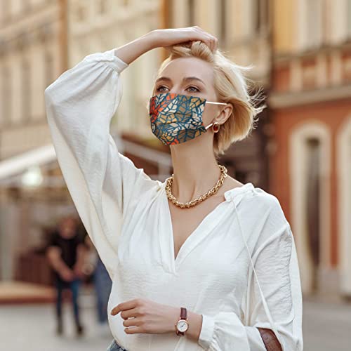 50 Pack Flower Summer Print Individually Wrapped Adult Disposable Face Masks,3-Ply Non-woven Breathable Face Masks with Designs, for Mouth and Nose Protection Dust