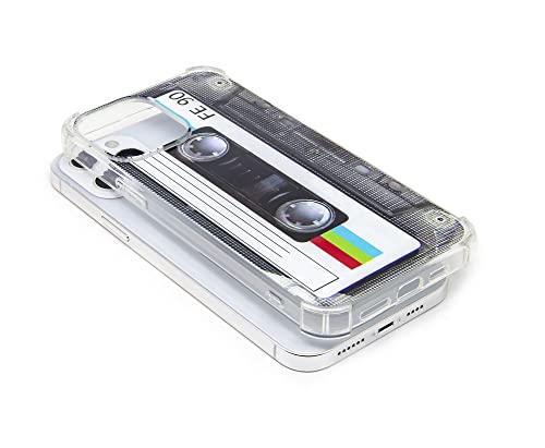 FAteamll Case for iPhone 13 Pro Max, Matte Finish Heavy Duty Soft Back Cover with Reinforced Corners TPU Soft Bumper Retro Cassette Tape Case Compatible with iPhone 13 Pro Max(6.7 Inch)