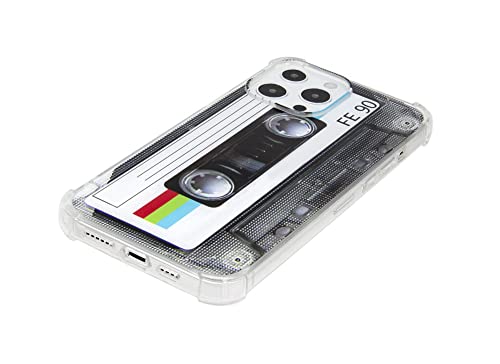 FAteamll Case for iPhone 13 Pro Max, Matte Finish Heavy Duty Soft Back Cover with Reinforced Corners TPU Soft Bumper Retro Cassette Tape Case Compatible with iPhone 13 Pro Max(6.7 Inch)