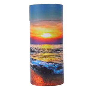 ocean sunset scattering urn – biodegradable scatter tube for ashes - cremation urn for adult ashes (large)