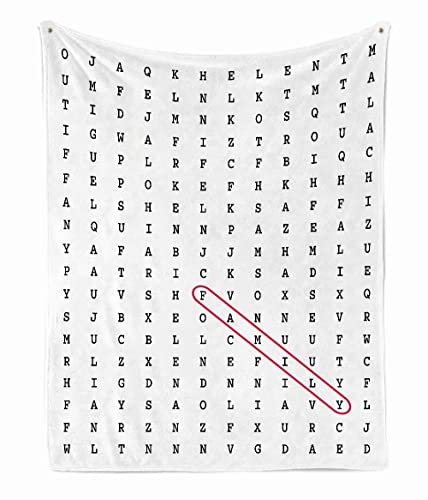 ecome Personalized Custom Word Search Blanket, Soft Woven Throw Blanket, Crossword Puzzle Blanket, Unique Gifts for Family, Friends, Co-Workers On Birthday, Anniversary, Christmas, 50x60 IN