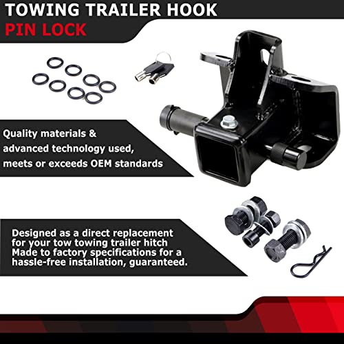 FEXON Tow Towing Trailer Hitch Receiver with Pin Lock Compatible with Land Rover LR3 2005-2009 LR4 2010-2016 Range Rover Sport 2006-2013