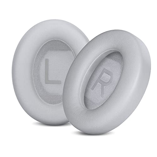 ELZO Replacement Earpads Compatible for Bose NC700/Bose QuietComfort Ultra, Premium Softer Leather Cushions, High-Density Noise Cancelling Foam (Silver)