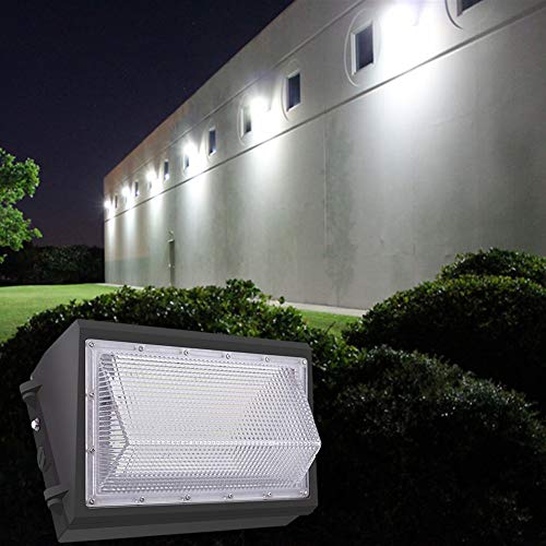 4PACK Dusk to Dawn 100W LED Wall Pack Light Fixture, 13000LM 400-600W HPS/HID Equivalent, 5000K Daylight Commerical/Industrial Outdoor Security lighting, ETL for Parking Lot,Warehouse,Entrance