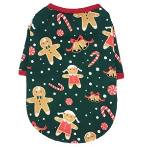 gingerbread man pattern pet coat dog christmas clothes adorable pet party outfit- pet party