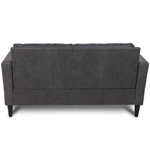 Milliard Loveseat Sofa/Couch for Living Room, Bedroom or Small Space/Grey Neutral Soft and Cozy Design