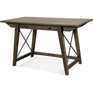 riverside furniture sheffield contemporary wood writing desk in rich tobacco