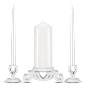 rozrety unity candle holder - unity candles stand for wedding ceremony set - pillar taper candle holders for weddings centerpiece decoration,bridal shower (candles not include)