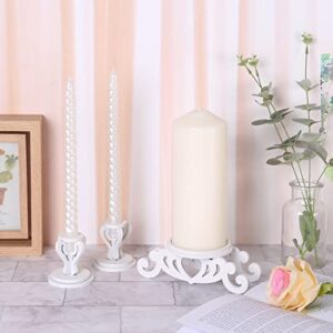 Rozrety Unity Candle Holder - Unity Candles Stand for Wedding Ceremony Set - Pillar Taper Candle Holders for Weddings Centerpiece Decoration,Bridal Shower (Candles not Include)