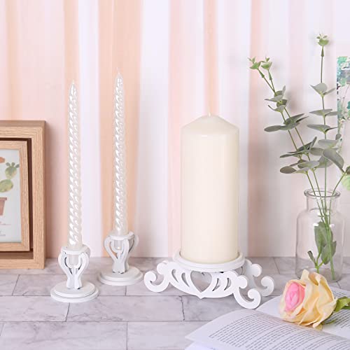 Rozrety Unity Candle Holder - Unity Candles Stand for Wedding Ceremony Set - Pillar Taper Candle Holders for Weddings Centerpiece Decoration,Bridal Shower (Candles not Include)