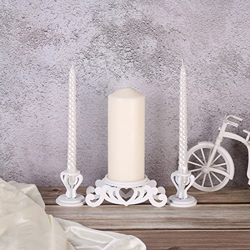 Rozrety Unity Candle Holder - Unity Candles Stand for Wedding Ceremony Set - Pillar Taper Candle Holders for Weddings Centerpiece Decoration,Bridal Shower (Candles not Include)