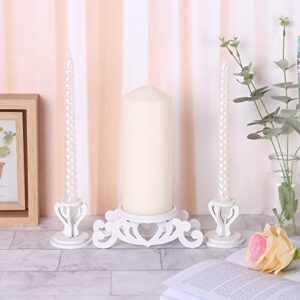 Rozrety Unity Candle Holder - Unity Candles Stand for Wedding Ceremony Set - Pillar Taper Candle Holders for Weddings Centerpiece Decoration,Bridal Shower (Candles not Include)