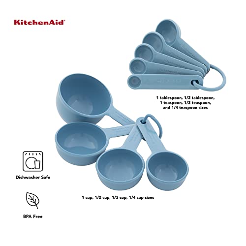 KitchenAid Universal Measuring Cup and Spoon Set, 9 Piece, Blue Velvet