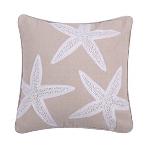 levtex home stone harbor decorative pillow (18x18in.) - starfish - white and beige