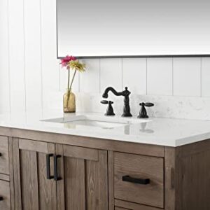 UrbanFurnishing.net - Harvey 48-Inch (48") Rustic Modern Farmhouse Bathroom Vanity - Brown Spruce