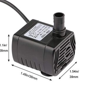 Driew USB Water Pump, 2 Pack Usb Fountain Pump Water Fountain Pump Submersible Water Pump 3W DC 3.5-9V 200L/H