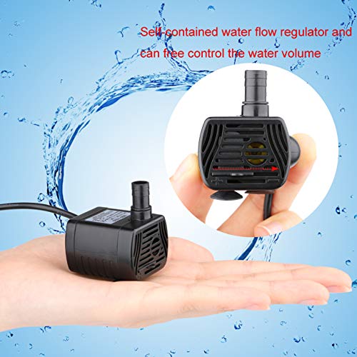 Driew USB Water Pump, 2 Pack Usb Fountain Pump Water Fountain Pump Submersible Water Pump 3W DC 3.5-9V 200L/H