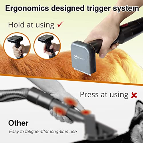 Gforest Pet Vacuum Grooming Brush Hair Comb Shedding Deshedding Attachment Tool for Dogs and Cats