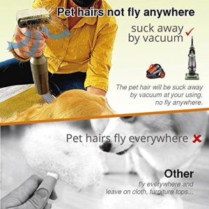 Gforest Pet Vacuum Grooming Brush Hair Comb Shedding Deshedding Attachment Tool for Dogs and Cats