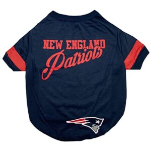 nfl new england patriots t-shirt for dogs & cats, small. football dog shirt for nfl team fans. new & updated fashionable stripe design, durable & cute sports pet tee shirt outfit