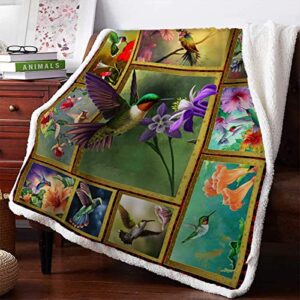 Hummingbird Blankets and Throw Fluffy Blanket Ocean Throw Blankets for Kids and Adults Cozy Blankets, Small/Medium/Large/X-Large