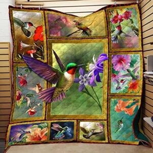 Hummingbird Blankets and Throw Fluffy Blanket Ocean Throw Blankets for Kids and Adults Cozy Blankets, Small/Medium/Large/X-Large