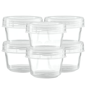 elegant disposables (4 ounce 10 pack) clear twist cap containers clear with screw on lids twist top food storage freezer containers
