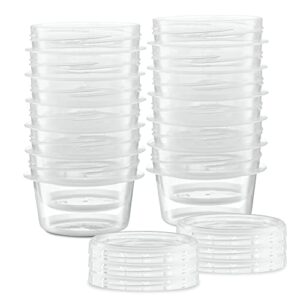 Elegant Disposables (4 Ounce 10 Pack) Clear Twist cap Containers Clear with Screw on Lids Twist Top Food Storage Freezer Containers