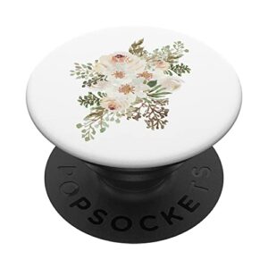 winter white flower popsockets swappable popgrip