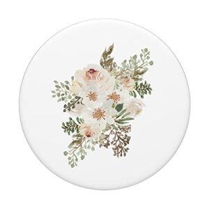 Winter White Flower PopSockets Swappable PopGrip