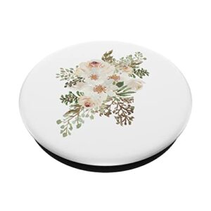 Winter White Flower PopSockets Swappable PopGrip