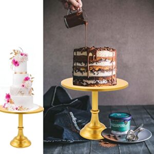 Cake Stand 12 inches/ 30cm Round Cake Stand Simple Style Metal Cupcake Holder for Wedding Event Anniversary Ceremony Birthday Party Dessert Cupcake Pedestal Display Plate Golden